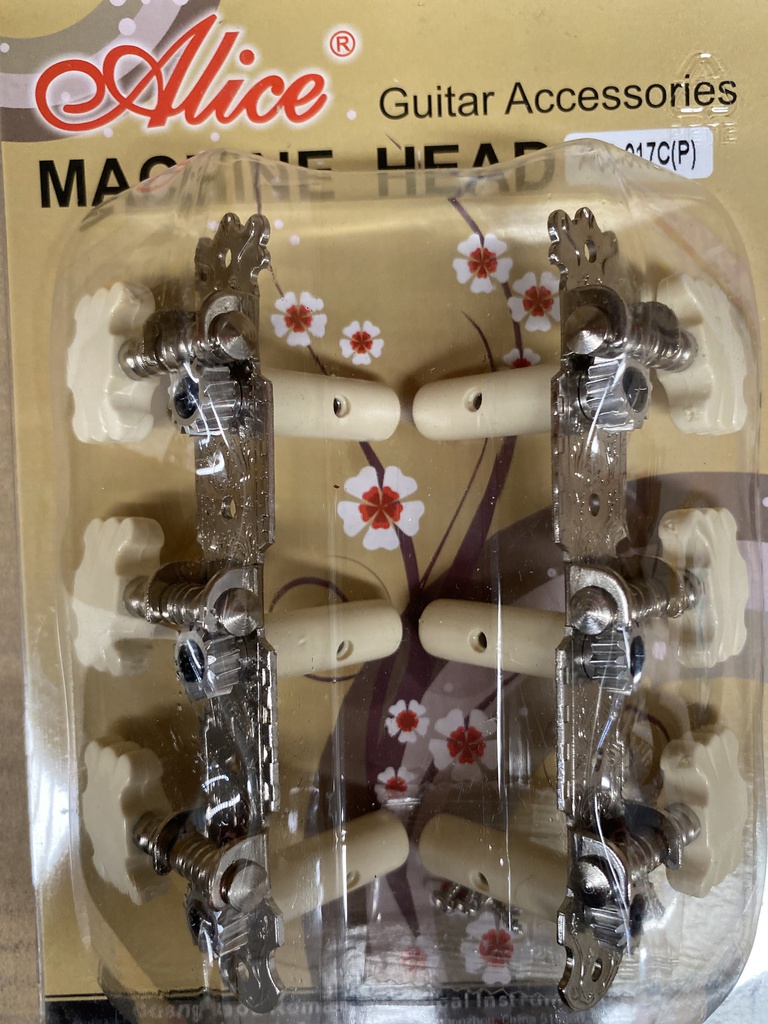 Maq. Guit. Acust. Nickel-Plated 3+3 Alice AFD-017C(P)