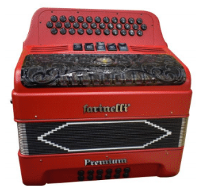 Acordeón Farinelli Botones FA Rojo Mate 5 Registros-- 3412FR5HG
