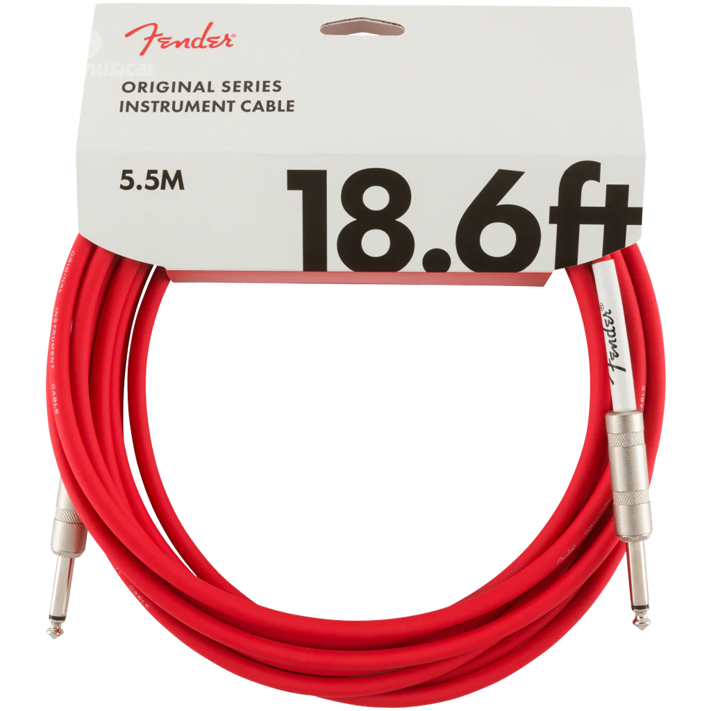Cable Para Instrumento Fender Original 18.6ft Rojo
