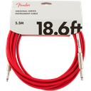 Cable Para Instrumento Fender Original 18.6ft Rojo