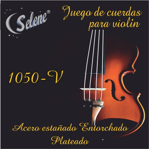 Juego De Cuerdas Para Violin Acero, Entorchado Selene-- 1050-V