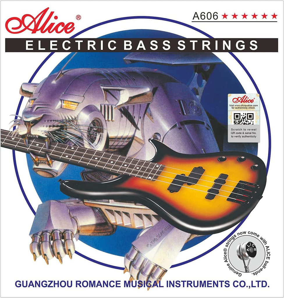 Juego De Cuerdas Para Bajo Elect. 5 Cdas ALICE A606(5)M