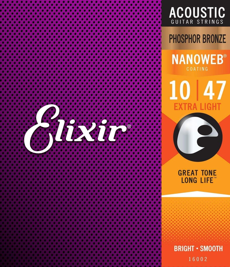 Juego de Cuerdas Para Guitarra Acustica Elixir Phosphor Bronze 16002