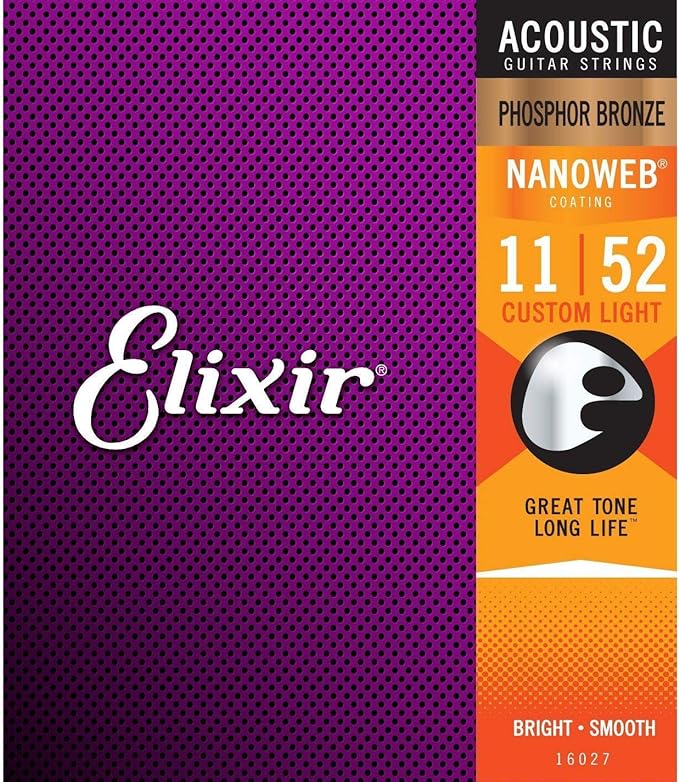 Juego de Cuerdas Para Guitarra Acustica Elixir Phosphor Bronze 16027