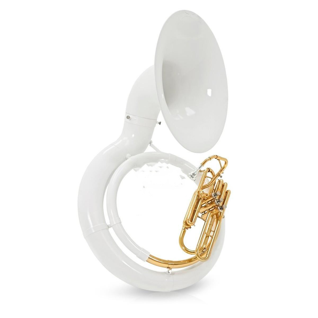 Tuba Sousafon De Fibra Blanco 26" High Grade Silvertone