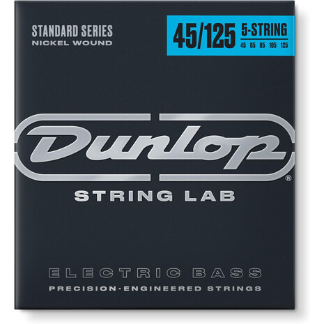 Juego De Cuerdas Para Bajo Electrico 5 Dunlop Medium Niquel-- DBN45125