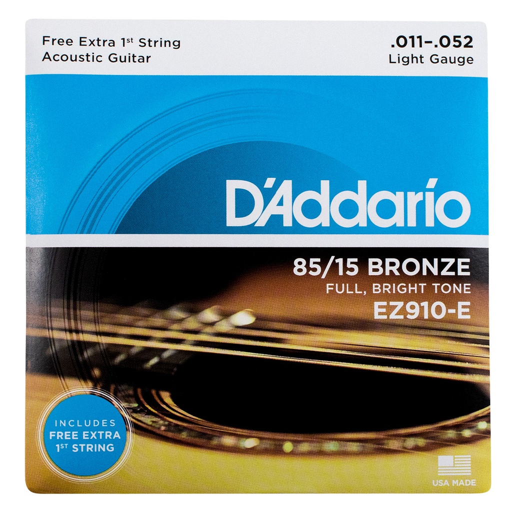 Juego De Cuerdas Para Guitarra Acustica Daddario Bronze