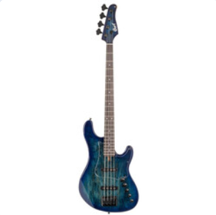 Bajo Eléctrico Cort ''GB'' Entintado Azul Con Funda