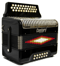 [C3012FANP] Acordeon Botones FA Negro Metal 3012 Century