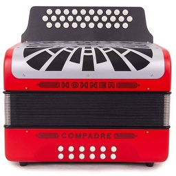 [A48441] Acordeon Botones Hohner Compadre  Rojo Fa-sib-mib Rojo-- A48441