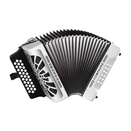 [A48231] Acordeon Botones Hohner Compadre Sol-Do-Fa BlancoNegro-- A48231