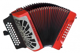 [A48241] Acordeon Botones Hohner Compadre Rojo SOL-DO-FA--A48241