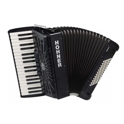 [A16622] Acordeon Hohner Bravo III 34 Teclas, 72 Bajos Negro con Funda