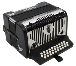 [A4840] Acordeon Botones Hohner Panther Fa-Sib-Mib, 31-12 Bajos