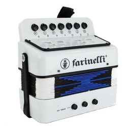 [ACIFBL] Acordeon Infantil Blanco 7 Botones 2B Farinelli-- ACIFBL