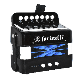 [ACIFNE] Acordeon Infantil 7 Botones Negro 2 Bajos Farinelli