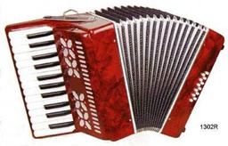 [1302R] Acordeon Teclas 2512 Rojo FARINELLI