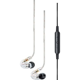 [SE215-CL-UNI ] Auriculares transparentes con cable /control remoto / micrófono, compatible con dispositivos Apple y Android.