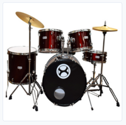 [EXBT065] Bateria Extreme Color Vino 5 Pzas Aro Cromo
