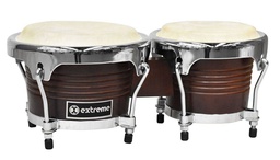 [EXBG004] BONGO 7.5" Y 8.5" CAFE OSCURO ARO CROMADO EXTREME