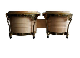 [CNBG004] Bongo 8" Y 9" Natural Aro Dorado Century-- CNBG004