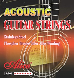 [A207SL] Juego de Cuerdas Para Guitarra Acustica Acero, fósforo A207SL