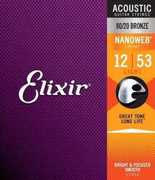 [11052] Juego De Cuerdas Para Guitarra Acústica Elixir Bronze-- 11052