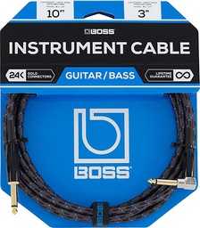 [BIC-10A] Cable De Plug A Plug Escuadra Boss Serie GOLD BIC-10A