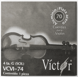 [74(10)] Cuerda Para Violin 4a Victor-- 74(10)