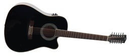 [J-20CE sqoe BLK] Guitarra Docerola Electroacústica Negra J-20CE sqoe BLK