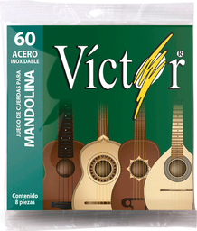 [60] Juego De Cuerdas Para Mandolina Victor Acero-- 60