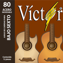 [VCBS-80] Juego De Cuerdas Para Bajo Sexto Victor-- VCBS-80