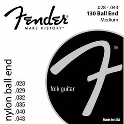 [0730130400] Juego De Cuerdas Para Guitarra Acustica Fender 130 Nylon Ball End