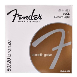 [0730070405] Juego De Cuerdas Para Guitarra Acustica Fender 70Cl 80/20 1152