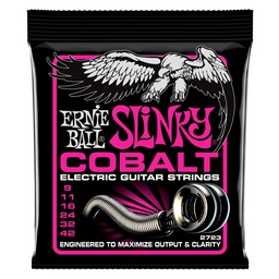 [2723] Juego De Cuerdas Para Guitarra Electrica Ernie Ball 09-42 Cobalto Rosa-- 2723