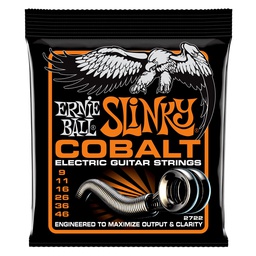 [2722] Juego De Cuerdas Para Guitarra Electrica Ernie Ball 9-46 Cobalto Naranja--2722