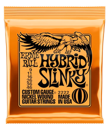 [2222] Juego De Cuerdas Para Guitarra Electrica Ernie Ball 9-46 Naranja-- 2222