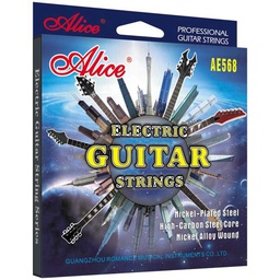 [AE568-SL] Juego De Cuerdas Para Guitarra Electrica Super L Nickel 9-42 Alice-- AE568-SL