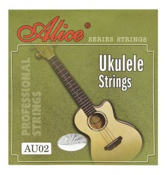 [AU02] Juego De Cuerdas Para Ukulele Soprano D (RE) Nylon Negro Alice-- AU02