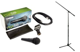 [PGA58-BTS] Microfono Dinamico C/Cable y Atril Shure