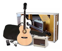 [PPGR-EEP4NACH1] Paquete Guitarra Electro Acustica Epiphone PR4E Natural