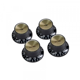 [PRMK-020] Perillas 4 pzas Para Guitarra Gibson Negras/Dorados (4pzas)