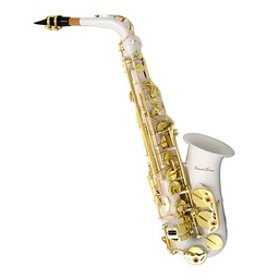 [SLSX022] Sax Alto Silvertone Blanco Llaves Doradas-- SLSX022