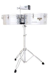 [M257] Timbales Matador 14"/15" Cromados con soporte para cencerro M257	