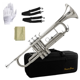 [SLTP013] Trompeta Silvertone Doble Llave Niquelada