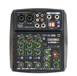 [MIXU4-PLUS] Mezcladora 4 Canales Bluetooth, PC, USB, Efectos PLUS