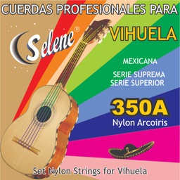 [350-A] Juego De Cuerdas Para Vihuela Nylon Arcoiris Selene