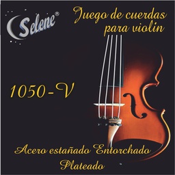 [1050-V] Juego De Cuerdas Para Violin Acero, Entorchado Selene-- 1050-V