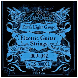[AGS-800XL] Juego De Cuerdas Para Guitarra Electrica Nickel 09-42 Aria