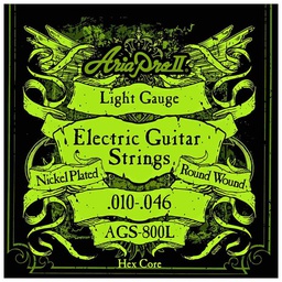 [AGS-800L] Juego De Cuerdas Para Guitarra Electrica Nickel 10-46 Aria